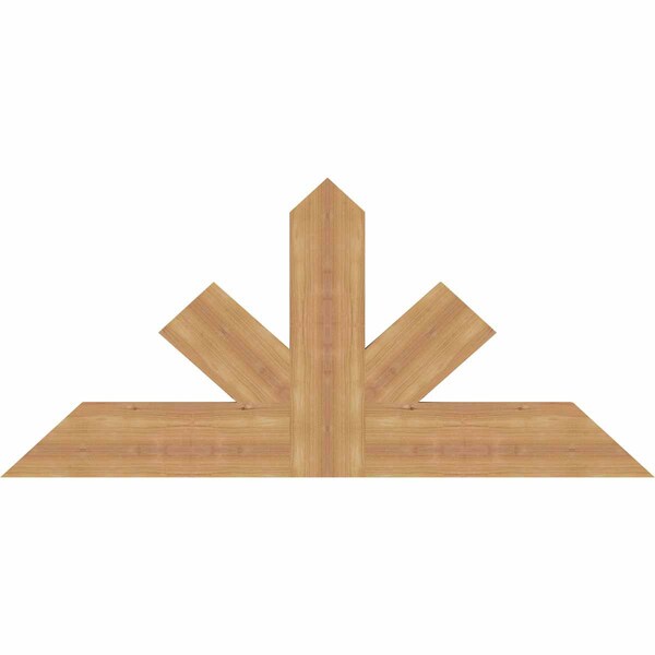 Ekena Millwork Saratoga Timber Gable Bracket, Western Red Cedar, 48"W x 22"H x 1 1/2"D x 5 1/2"F, 11/12 Pitch GBW048X22X0206SAR00SWR - main